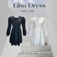 JN07 l LINA DRESS เดรสเกาหลี แขนตุ๊กตา