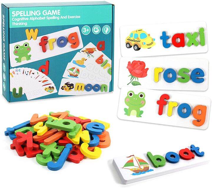 Spelling Game/ Wooden Word Spelling Game for kids/ educatonal fun ...