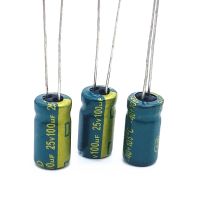 20pcs/lot 25V 100UF Low ESR/Impedance High Frequency Aluminum Electrolytic Capacitor Size 6*12 100UF25V 20% Electrical Circuitry Parts