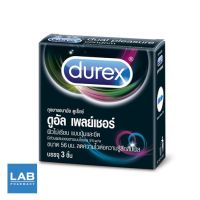 Durex Dual Pleasure 3s - ดูเร็กซ์ ดูอัล เพลเชอร์ ถุงยางอนามัย ผิวไม่เรียบ 1 กล่อง บรรจุ 3 ชิ้น (56 มม.)