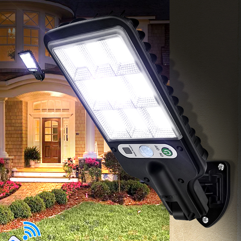 Outdoor Waterproof Solar LED Light Motion Sensor Wall Lamp for Garden Yard Patio 