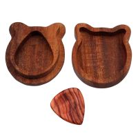 Wooden Guitar Pick Plectrum Storage Box for Picks Hold Case Care Tool Guitar Accessories