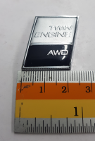 Logo Engine Awd ของรถ Volvo  งานอลูมิเนียม พร้อมกาวติด 4*4 cm