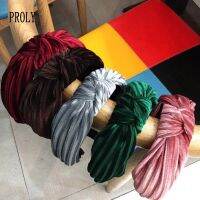 PROLY เครื่องประดับผมกำมะหยี่ลายทางผู้หญิง,สีทึบแฟชั่นใหม่เครื่องประดับผมผู้ใหญ่