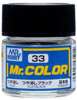 Mr.Color   FLAT BLACK code  C-33   Mr.hobby