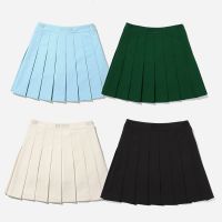 ROK High Waist กีฬากอล์ฟ MALBON แบรนด์เกาหลีทรงหลวมสีทึบกระโปรงมีจีบเข้ากับทุกชุด