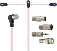 ชุดเสาอากาศสเตอริโอ FM, ancable 75 OHM FM dipole เสาอากาศวิทยุสำหรับเครื่องรับสัญญาณสเตอริโอวิทยุยอดนิยม HIFI AV MINI ระบบ F ปลั๊กชาย