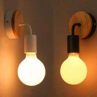 Modern Simple Industrial Wall Lamp Raw Wood Table Cafe Wall Sconces Home Decor