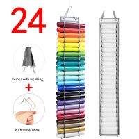 【YF】 Vinyl Roll Holder 24/48 Compartments Storage Organizer Wall Mount with 2 Hooks and Hanging Straps