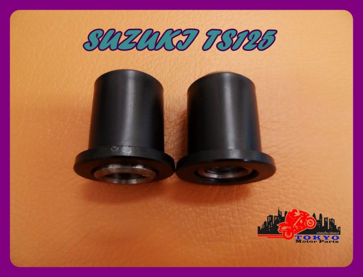 suzuki-ts125-rear-fork-bushing-set-black-2-pcs-บูชตะเกียบหลัง-suzuki-ts125-สีดำ-2-ตัว-สินค้าคุณภาพดี