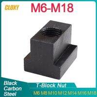 2pcs M6 M8 M10 M12 M16 M18 Oxided 45 Steel Grade 8.8 Finish T-Slot HRC:23-32 T-nut T-block T-groove Pressing Plate Nut