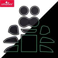 Smabee Anti-Slip Gate Slot Mat For Dodge CHALLENGER 2015 2019 Accessories Rubber Coaster Cup Holders Non-slip mats Car sticker