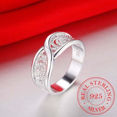 Gorgeous Rounded Hollow Shiny Ring Wholesale Price Fashion 925 Jewelry Sterling Silver Ring Engagemetn/Wedding Party Jewelry