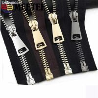 ❧ 2Pcs 15/60/70/80cm 5 Auto Lock Zips Metal Zippers For Down Coat Garments DIY Clothing Bags Sewing Accessories