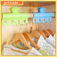 GOTORADE เอบีเอสเอบีเอส ราวแขวนผ้า คลิปกันลม การประหยัดพื้นที่ ราวตากผ้ากันลม ของใหม่ ตู้เสื้อผ้าในตู้เสื้อผ้า ตัวจัดระเบียบตู้เสื้อผ้า อุปกรณ์จัดระเบียบในครัวเรือน