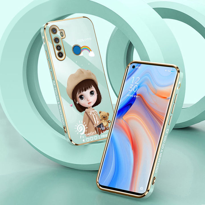 jiefie-น่ารักสาวกรณีโทรศัพท์สำหรับ-realme-5-5i-6i-7i-8i-9i-5s-5-pro-8-8-pro-9-9-pro-narzo-50-50a-50i-50a-prime-วินาทีอัลตร้าซอฟท์บาง-tpu-หรูหราโครเมี่ยมสแควร์ปกโทรศัพท์