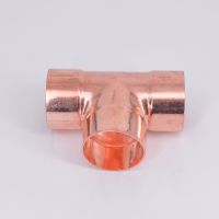 1/4 3/8 1/2 5/8 8 10 12 15 16mm ID 99.9 Copper End Feed Solder Tee 3 Ways Plumbing Fitting Coupler For Air Condition