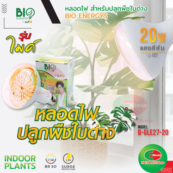 bio-energys-ไฟledปลูกต้นไม้-หลอดไฟปลูกต้นไม้-ปลูกพืชใบด่าง-grow-light-20w-แสงสีส้ม-ชดเชยแสงอาทิตย์-หลอดไฟปลูกพืช-พืชใบด่าง-thaielectricworks