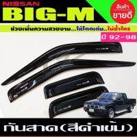 ⭐คุณภาพดี  กันสาด สีดำเข้ม NISSAN BIG-M ฺBIGM  รุ่น2ประตู+แค (A) มีการรัประกันคุณภาพ   อุปกรณ์เสริมรถจักรยานยนต์