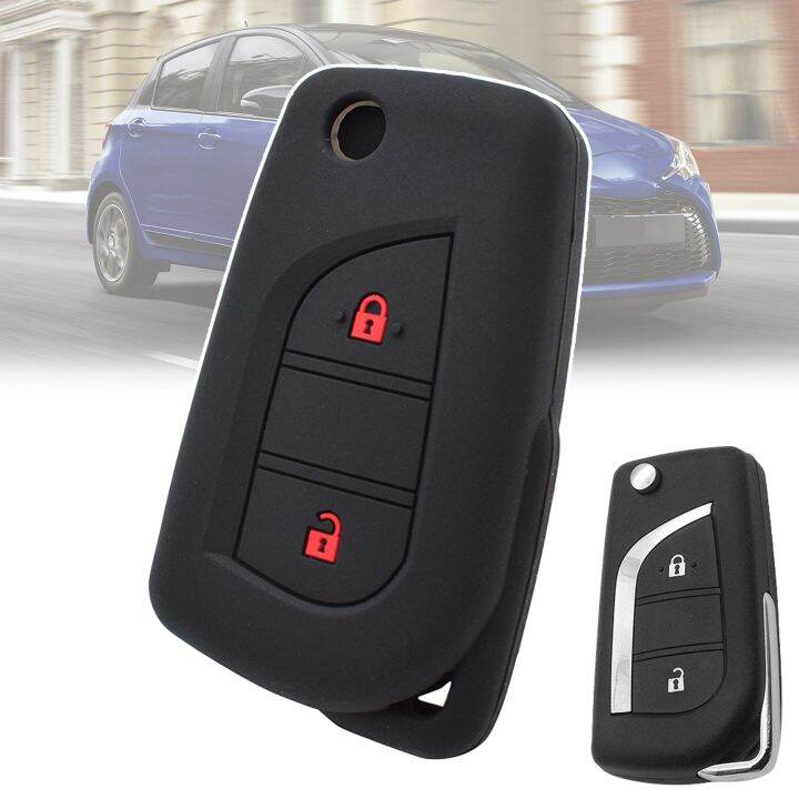 huawe-silicone-key-fob-car-remote-cover-shell-case-key-chain-ring-2-button-protector-for-toyota-corolla-highlander-rav-4-yaris-camry