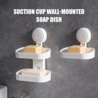 Wall-mounted Double-layer Soap Dish Free Punch Drawer Drain Soap Box Sponge Storage Box Bathroom Home Kitchen Storage Rack Tool Soap Dishes