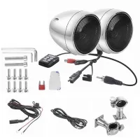 300W Amplifier Motorcycle Stereo Bluetooth Radio Speakers Waterproof Motorcycle Stereo Bluetooth Radio Speakers with USB AUX MP3