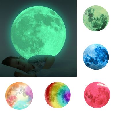 ✈ Luminous Stickers At Night Glow In The Dark Wall Stickers Room Decor Glow In The Dark Moon Star for Ceiling Kids Bedroom Decor