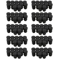 120 Pcs Plastic 12mm Pipe End Blanking Caps Bung Tube Insert Plug Round Black