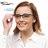 Adjustable TR90 Reading Glasses Myopia Eye Glasses -6D to +3D Variable Lens Correction Binocular Magnifying with Free Glasses Case