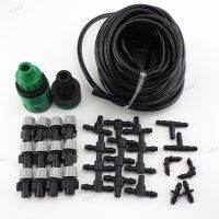 5/20/30m Garden Watering Kit 4/7mm Tube Fog Nozzles Irrigation System Misting Cooling Automatic Water Hose Set Spray 17TH