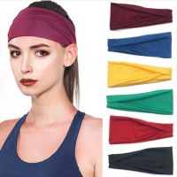 New Sports Hairband Yoga Sweat Band Uni Running Fashion Turban Solid Color Hairband Strong Elastic Fitness Basketball Band