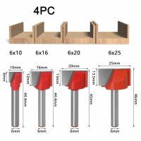 ชุดเครื่องตัดมิลลิ่งด้านล่างสำหรับทำความสะอาดก้านขนาด6มม. 4/5ชิ้นสำหรับงานแกะสลักไม้เครื่องมือเจาะเราเตอร์คาไบด์ Cnc