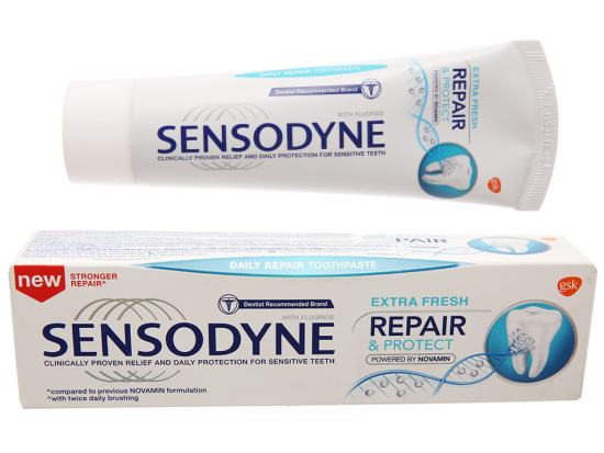 Chính hãng combo 2 tuyp kem đánh răng giảm ê buốt sensodyne repair protect - ảnh sản phẩm 1