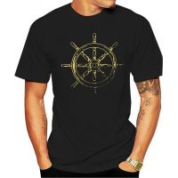 New OLDSCHOOL NAUTICAL WHEEL Tattoo Boat Ship Sailing Anchor Star Sailor Summer 2022 casual stylish retro t-shirt 100% cotton