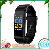 115plus Smart Watch With Sport Modes Waterproof Watches Heart Rate Blood Pressure Sleep Monitor 0.96 Inch Touch Screen Fitness Tracker