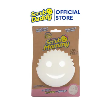 (3 pack) Scrub Daddy Dye Free Scrub Mommy Scrubber Sponge, 1 Count