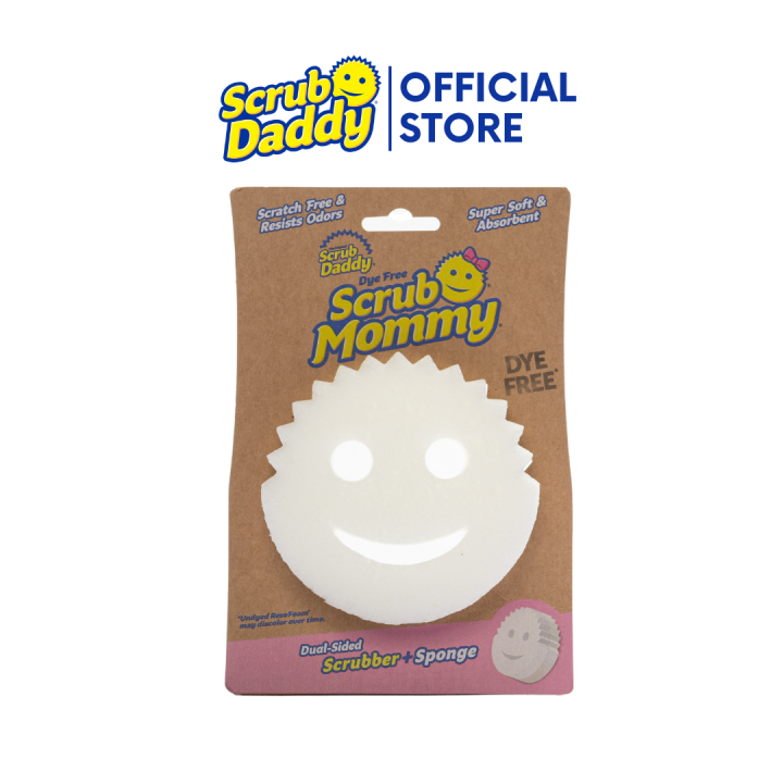 Scrub Daddy Dye Free Scrub Mommy Scrubber Sponge, 1 Count 