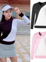 ☃◙ New golf womens knitted sweater autumn and winter golf clothing womens long-sleeved sweater base layer warm