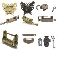 【CC】✑  Zinc Alloy Antique Old Padlock Small Luggage Lock Usage Hardware Suitcase Drawer