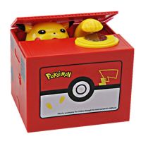 《Huahua grocery》โปเกมอน Pikachu ขโมยเงินและประหยัดเงินสามารถน่ารัก Kawaii โลภแมวกระปุกออมสินไฟฟ้าเด็ก39; S ของเล่นเงินและธนาคาร