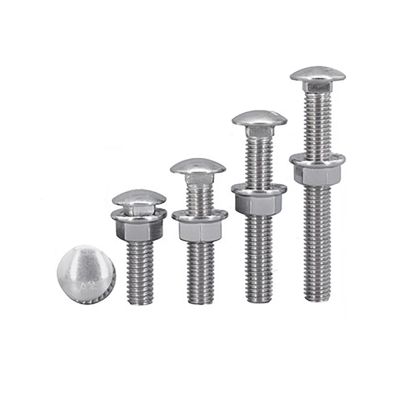 304 SS Round Head Square Neck Bolt And Nut/Carriage Bolt And Nut Combination Nails Screws Fasteners