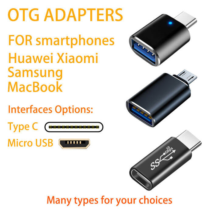 usb-3-0-ประเภท-c-อะแดปเตอร์-otg-usbc-ชาย-usba-หญิง-converter-micro-5pin-สำหรับ-samsung-xiaomi-huawei-macbook-kdddd