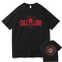 Kaus Grafis Dua Sisi Game Kartun Anime Cult Of The Lamb T-Shirt Longgar Katun Antik Pria Wanita Kaus Pria Lucu S-4XL-5XL-6XL