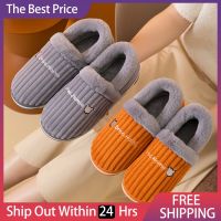 Warm Plush Slippers Men Women Shoes Winter Slippers Indoor House Footwear Thick Platform Shoes For Man Non-Slip Outdoor Slides