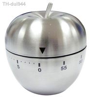 New Mechanical Kitchen Timer Stainless Steel Apple Machinery Count Down Reminder Alarm Clock Interval S Cooking Tools