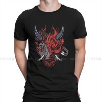 Samurai Style Newest Tshirt For Men Oni Demon Classic Round Neck Basic T Shirt Personalize Gift Clothes Tops 6Xl