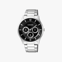 [ประกันร้าน] CITIZEN นาฬิกาข้อมือผู้ชาย รุ่น AG8351-86E AQ Mid Mens Quartz Black Dial Silver