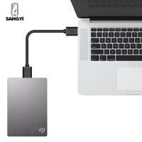 SANGYI ดิสก์ฮาร์ดไดรฟ์เสริม30ซม./50ซม./1ม. ชนิด Micro B ตัวผู้ชนิด A-To USB3.0สายฮาร์ดไดรฟ์ข้อมูลสายดิสก์สายเคเบิลต่อโทรศัพท์ซิงค์ข้อมูลฮาร์ดไดรฟ์สายไมโคร B USB 3.0สายอะแดปเตอร์