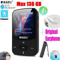 RUIZU เครื่องเล่น MP3บลูทูธแนวสปอร์ต X52 8Gb คลิปมินิพร้อมส่วนค้ำยันหน้าจอ FM บันทึก E-Book นาฬิกาเครื่องนับก้าวเครื่องเล่น Mp3บลูทูธ