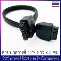 สายบาลานซ์ โดรนเกษตร 12S-14S ความยาว 30 ซม / 40 ซม หัวหนาจับถนัดมือ หุ้มสายถัก ทนทานไม่ขาดง่าย เลือกความยาวที่ตัวเลือกสินค้า